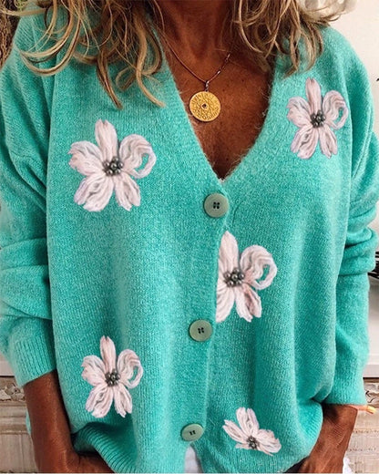 Victoria® | Cardigan With Floral Embellishments