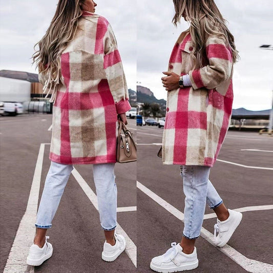 Zaida® | Checked shirt coat