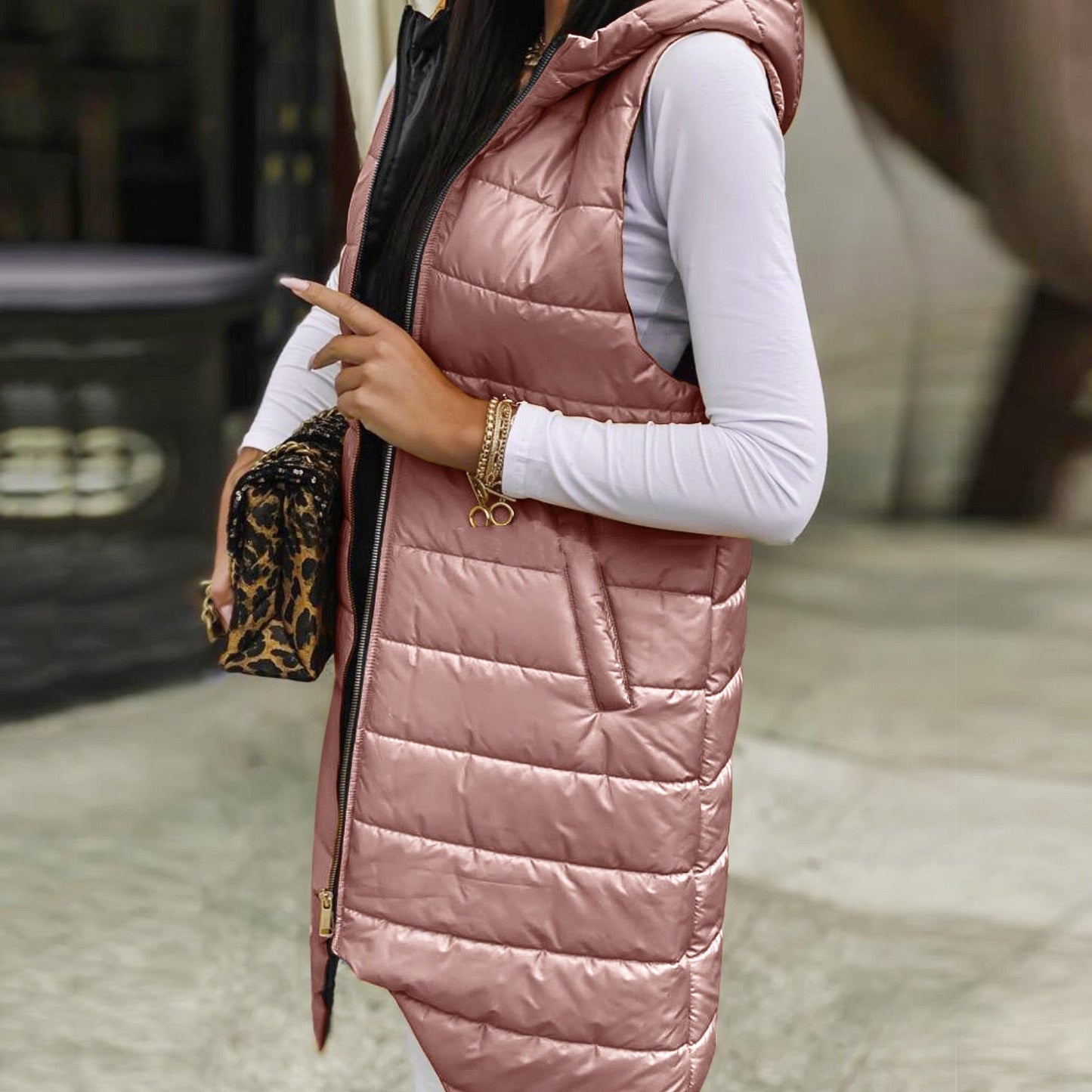 Ula® | Casual quilted vest with hood