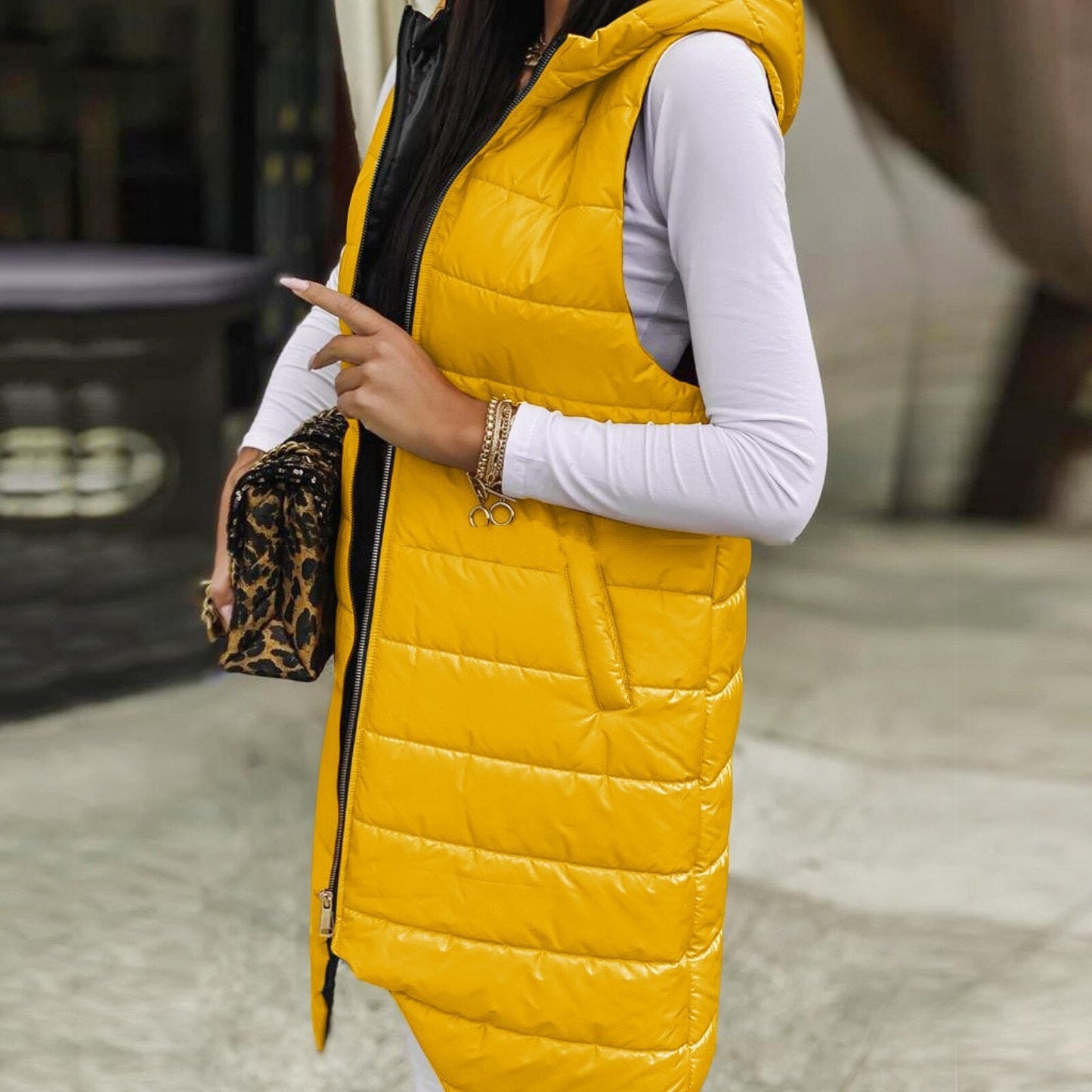 Ula® | Casual quilted vest with hood