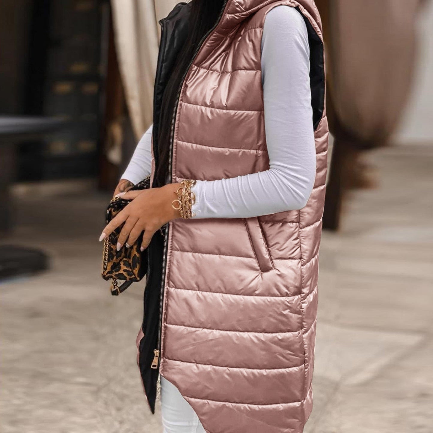 Ula® | Casual quilted vest with hood