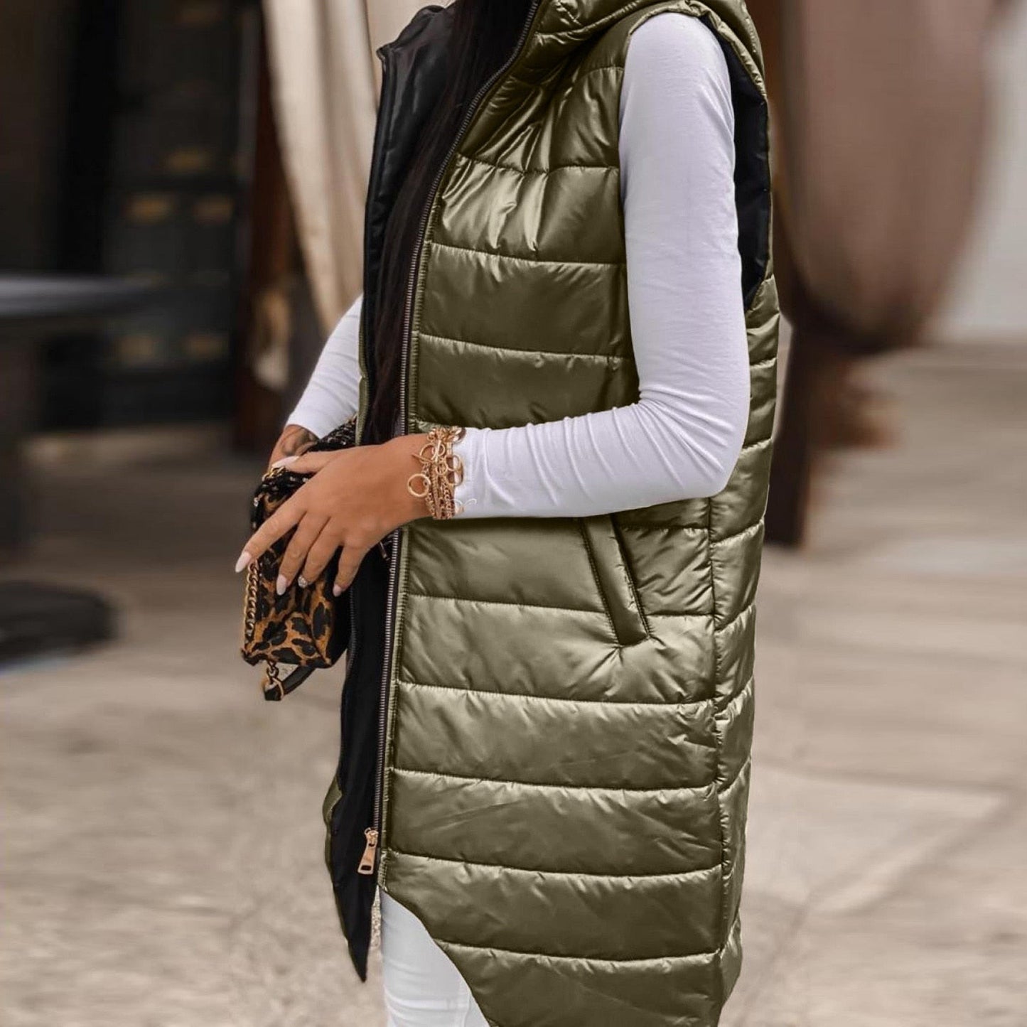 Ula® | Casual quilted vest with hood