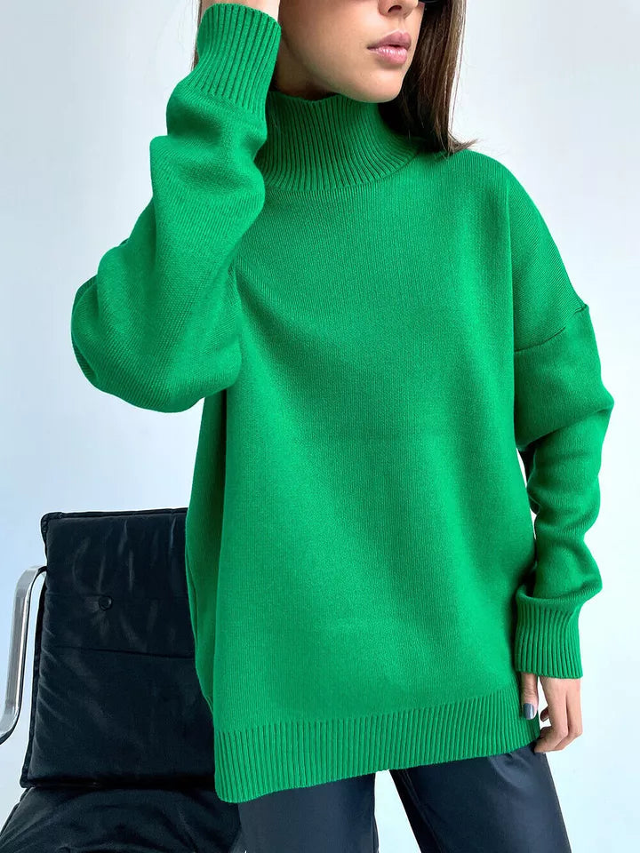 Susana® | Oversized loose turtleneck sweater