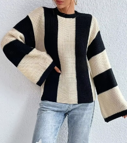 Verónica® | Striped long sleeve sweater for women