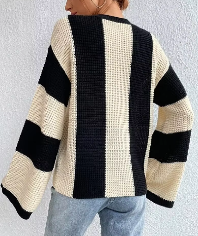 Verónica® | Striped long sleeve sweater for women