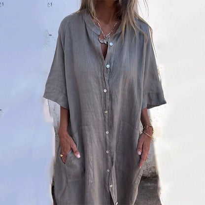 Xanthe® | Simple shirt dress made of cotton