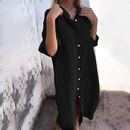 Xanthe® | Simple shirt dress made of cotton