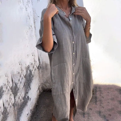 Xanthe® | Simple shirt dress made of cotton