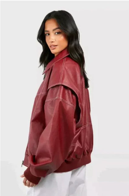 Zoe® | OVERSIZE LEATHER JACKET