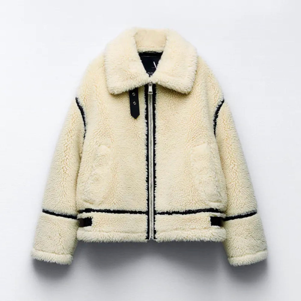 Wendy® | Oversized biker winter coat made of wool