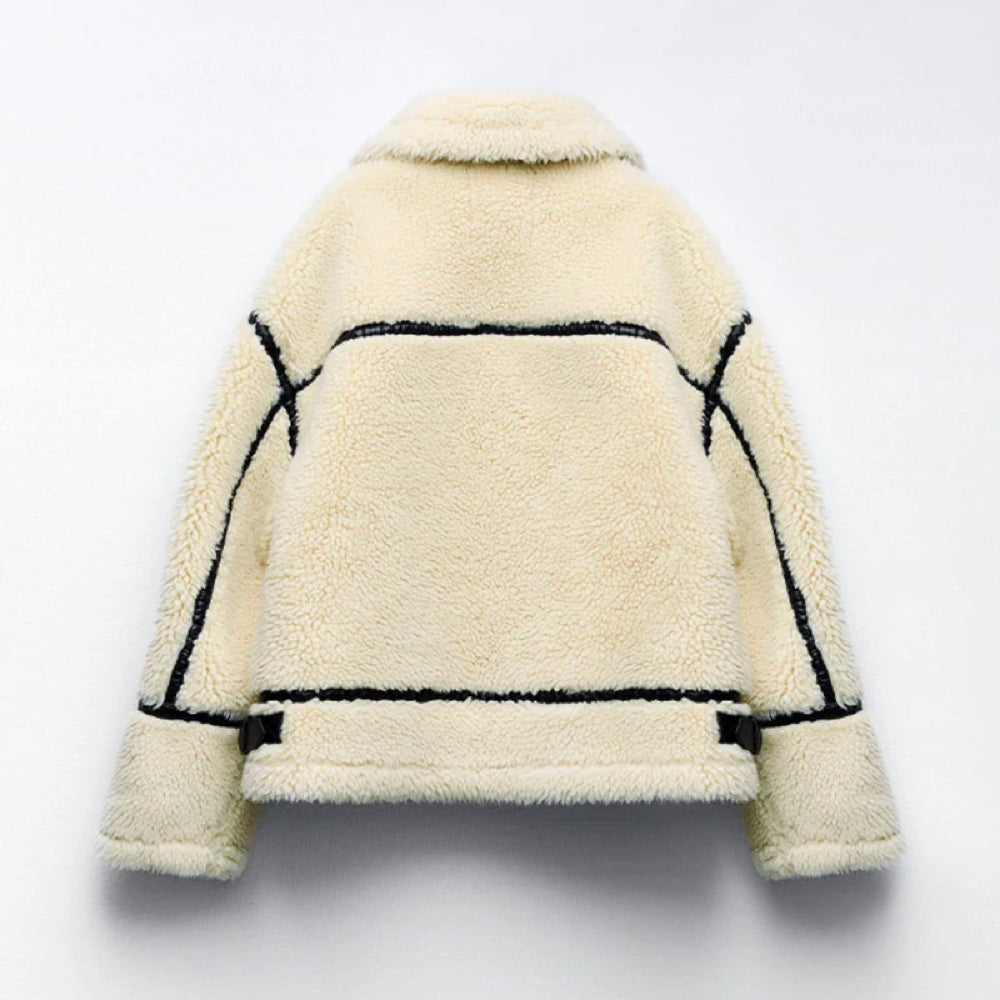 Wendy® | Oversized biker winter coat made of wool