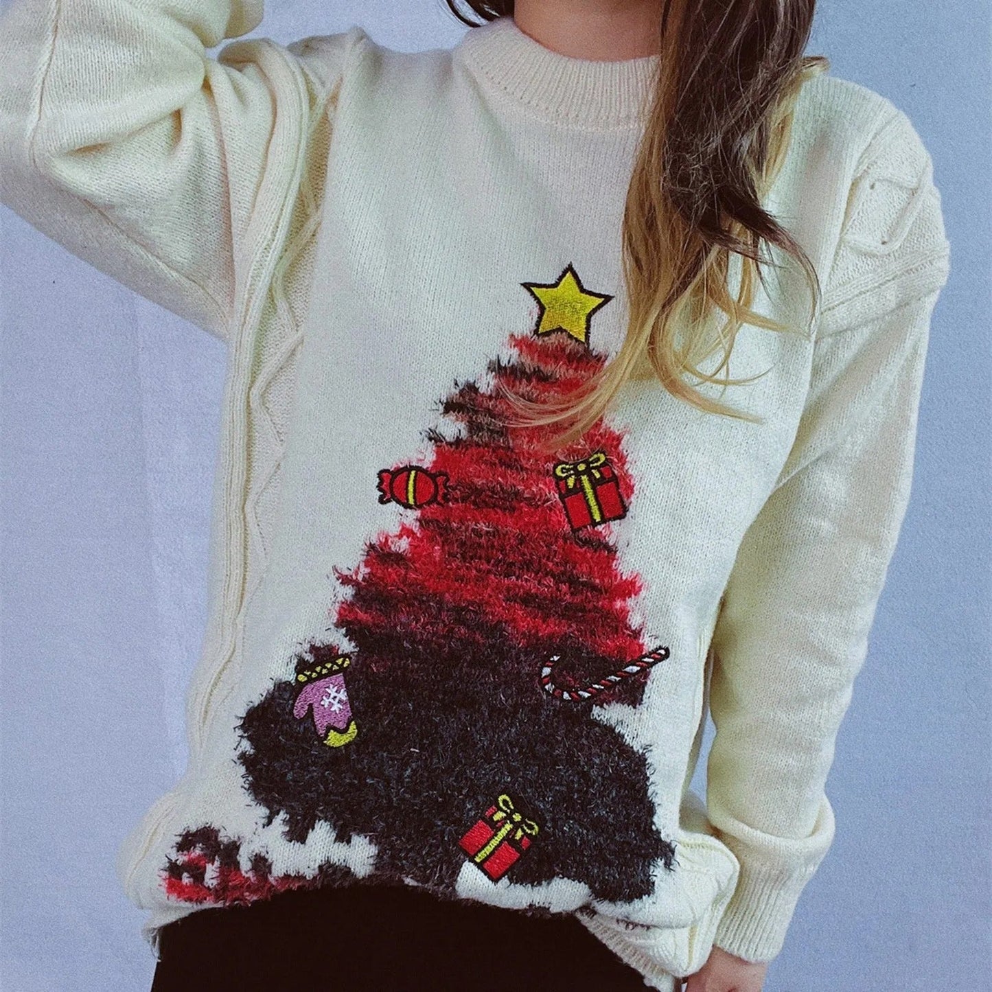 Teresa® | Women's Christmas sweater with creative Christmas tree design