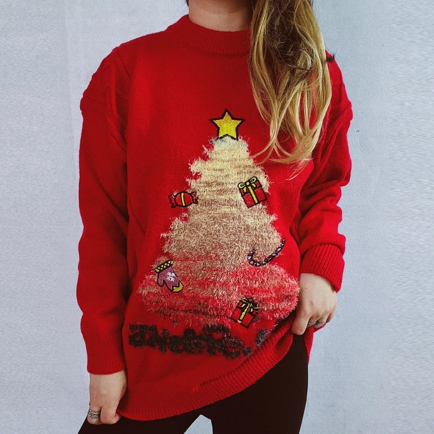 Teresa® | Women's Christmas sweater with creative Christmas tree design